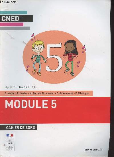 CNED : Anglais, module 5, cahier de bord - Cycle 2, niveau 1, CP