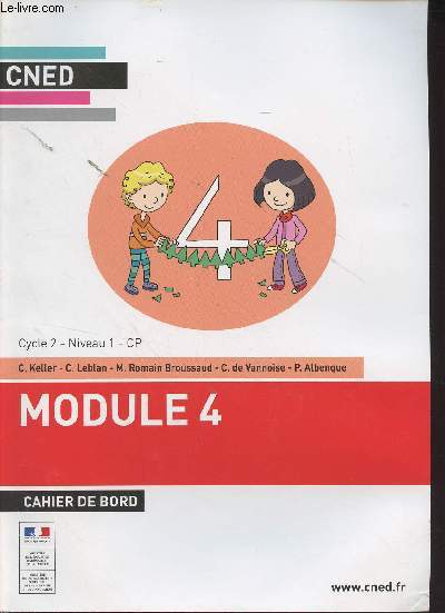 CNED : Anglais, module 4, cahier de bord - Cycle 2, niveau 1, CP