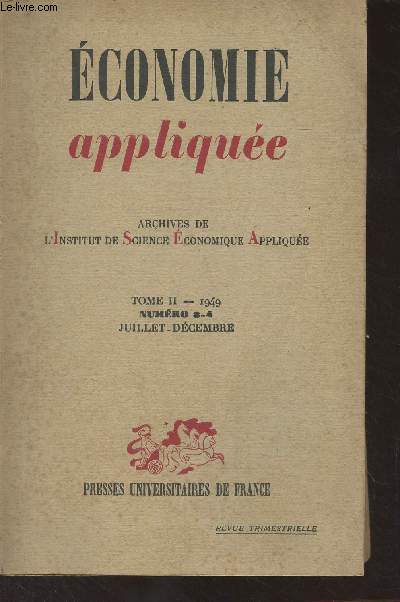 Economie applique - Archives de l'I.S.E.A. - Tome II 1949 n3-4 Juil. dc. - Les cycles conomiques en conomie dirige - Sur quelques tendances sculaires - L'influence de la 