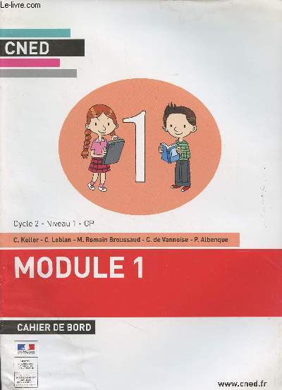CNED : Anglais, module 1, cahier de bord - Cycle 2, niveau 1, CP