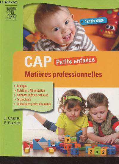 CAP petite enfance, matires professionnelles (Biologie, nutrition/aliementatio, sciences mdico-sociales, technologie, techniques professionnelles)