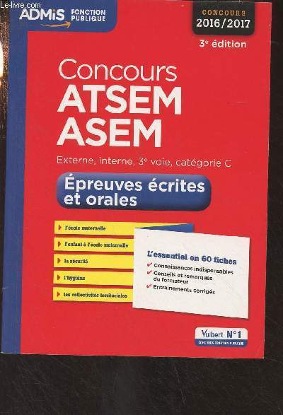 Concours ATSEM/ASEM, externe, interne, 3e voie, catgorie C - Epreuves crites et orales