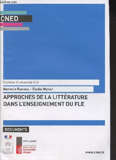 CNED : Approche de la littrature dans l'enseignement du FLE, documents - Diplme d'universit FLE