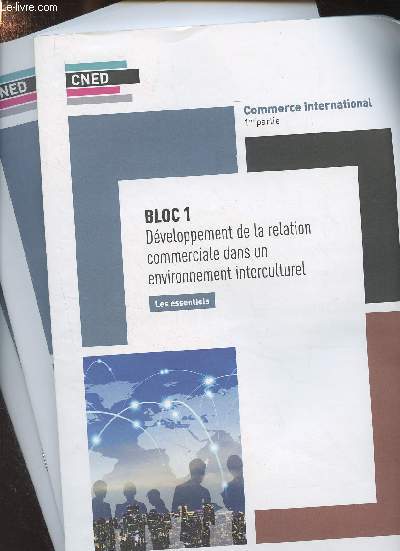 CNED : Commerce international, 1re partie, les essentiels : Bloc 1 : Dveloppement de la relation commerciale dans un environnement interculturel - Bloc 2 : Mise en oeuvre des oprations internationales - Bloc 3 : Participation au dveloppement commercial