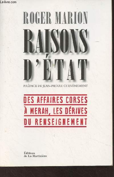 Raisons d'tat (Des affaires corses  Merah, les drives du renseignement)