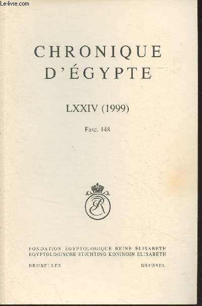 Chronique d'Egypte, bulletin priodique de la Fondation Egyptologique Reine Elisabeth - Tome LXXIV (1999) Fasc. 148 - Marques verticales au temple funraire de Nferirkar-Kaka - L'tymologie gyptienne du toponyme 