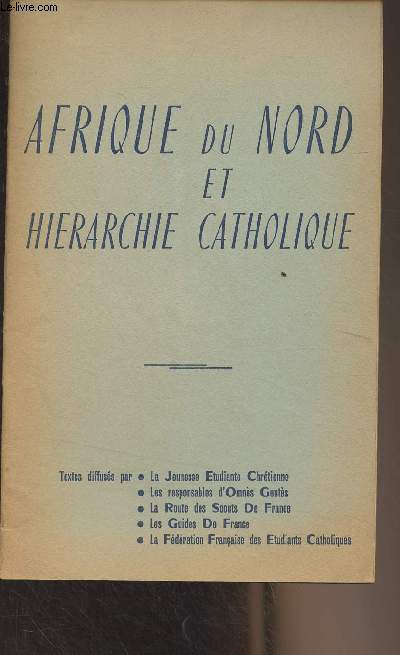 Afrique du Nord et hirarchie catholique