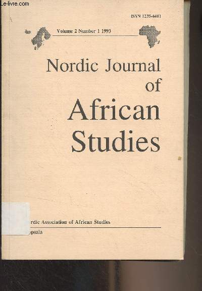 Nordic Journal of African Studies - Vol.2 number 1 1993 - Individual Identity in African Story Telling - Lessons From Kimondo : an Aspect of Kiswahili Culture - The Eastern Fula Auxiliaries 'Don and 