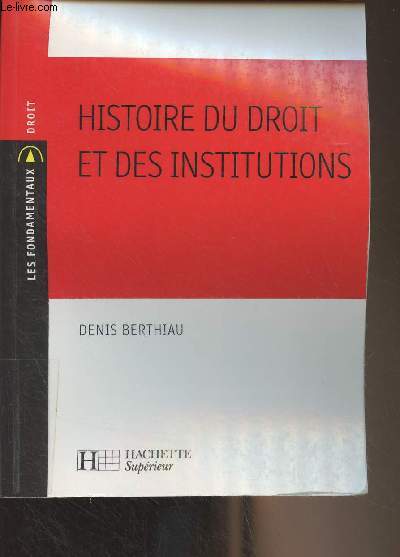Histoire du droit et des institutions - 