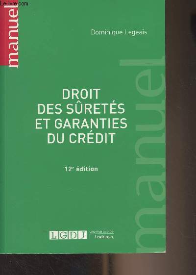 Droit des srets et garanties du crdit - 