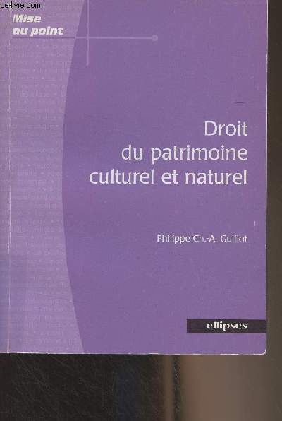 Droit du patrimoine culturel et naturel - 