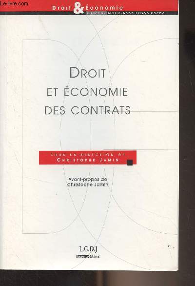 Droit et conomie des contrats - 