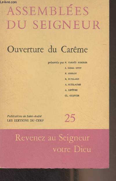 Assembles du seigneur - 25 - Ouverture du Carme