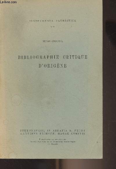 Bibliographie critique d'Origne - 