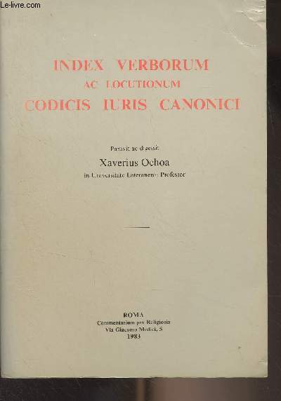 Index Verborum ac locutionum codicis iuris canonici