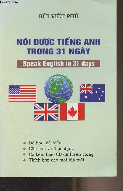 Livre en vietnamien et en anglais - Noi duoc ting anh trong 31 ngay, Speak English in 31 days