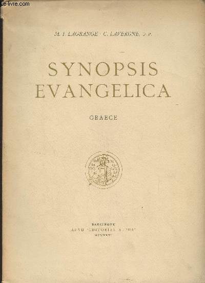 Synopsis Evangelica - Graece