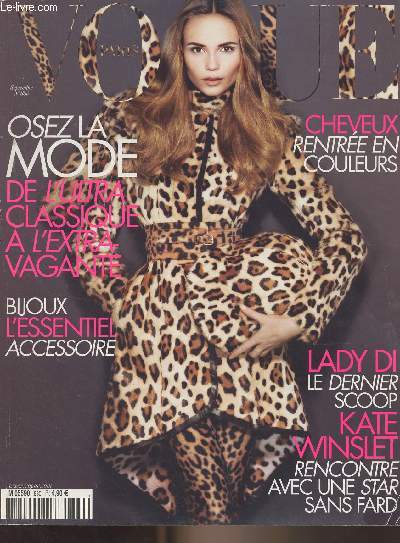 Vogue Paris n880 - Sept. 2007 - Automne indien - Femmes d'envergure - Pour qui sonne le glam, dix ans aprs sa mort, Gianni Versace reste plus que jamais la rfrence de la jeune garde de la couture - Sacrment inspire, photographe Terry Richardson - Jo