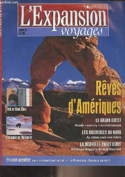 L'Expansion voyages n43 Et 1995 - Supplment de l'Expansion N502 - Rves d'Amriques : Le grand Ouest, Balade 