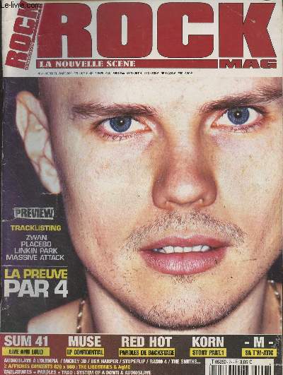 Rock mag, la nouvelle scne - N27 mars 2003 - Tracklisting : Zwan, Placebo, Linkin Park, Massive Attack - La preuve par 4 - Sum 41, live and loud - Muse, LP confidential - Red Hot, paroles de Backstage - Korn, story part.1 - M, sa t'm-atic - Audioslave 