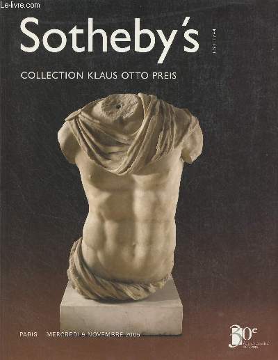 Sotheby's, collection Klaus Otto Pries - Paris, mercredi 9 novembre 2005 - 30e anniversaire 1975-2005
