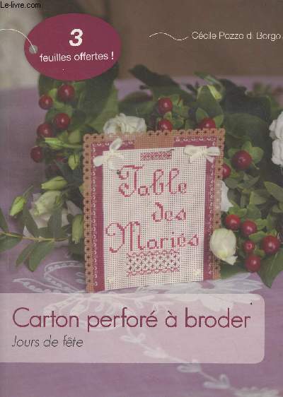 Carton perfor  broder, jours de fte