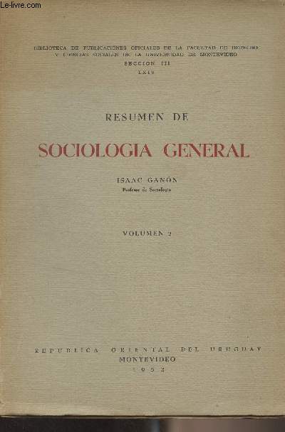 Resumen de sociologia general - Volumen 2 - 