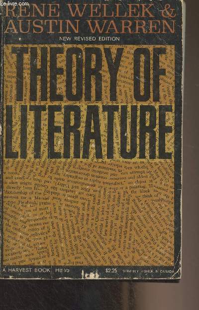 Theory of Literature (3rd edition)