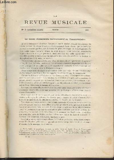 La Revue Musicale - 3e anne - N2, fv. 1903 - La classe d'ensemble instrumental au Conservatoire (Georges Pfeiffer) - Beethoven compositeur pour 