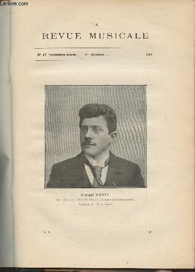La Revue Musicale - 3e anne - N17, 1er dc. 1903 - Georges Marty - La 