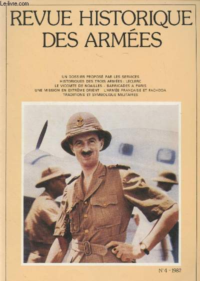 Revue Historique des Armes - N149/n4 - 1982 - Dossier 