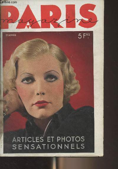 Paris Magazine - n51 nov. 1935 - 5e anne - L'pouvantail (photo) par Martin - Mannequins en voyage par Jean Mazre - Rumeurs - Image de banlieu (photo) par Kertesz - Etude photographique (photo) - Le souper galant (illust. en couleurs) par Guirand de S