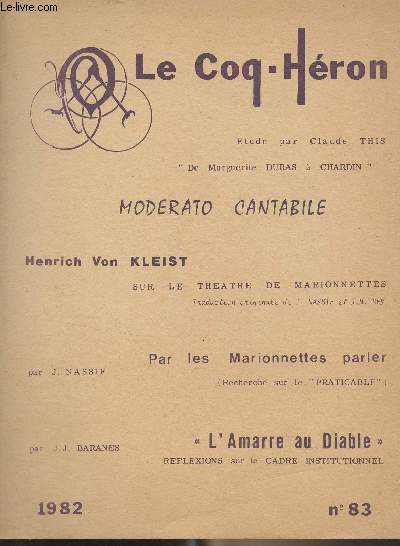 Le Coq-hron (revue) n83 - 1982 - Moderato Cantabile 