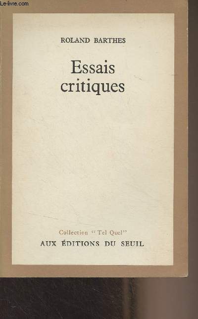 Essais critiques - Collection 