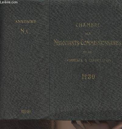 Chambre des ngociants-commissionnaires et du commerce extrieur - Annuaire pour 1930