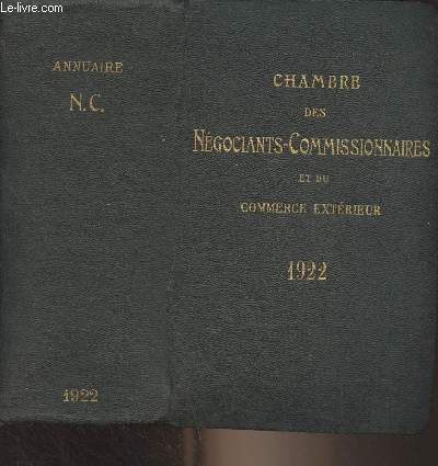 Chambre des ngociants-commissionnaires et du commerce extrieur - Annuaire pour 1922