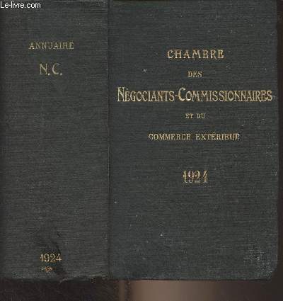 Chambre des ngociants-commissionnaires et du commerce extrieur - Annuaire pour 1924