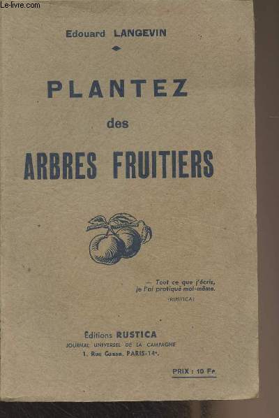 Plantez des arbres fruitiers