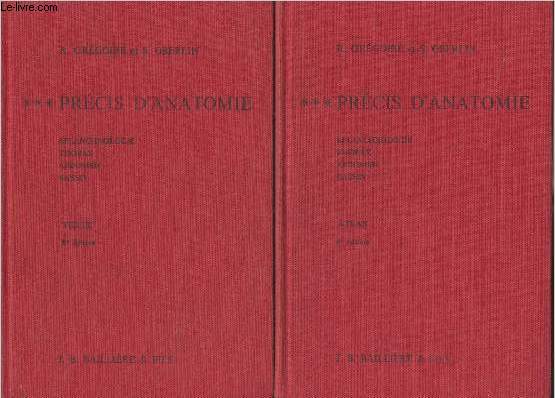 Prcis d'anatomie -Tome III (Splanchnologie, thorax, abdomen, bassin) Texte + Atlas - 8e dition - 