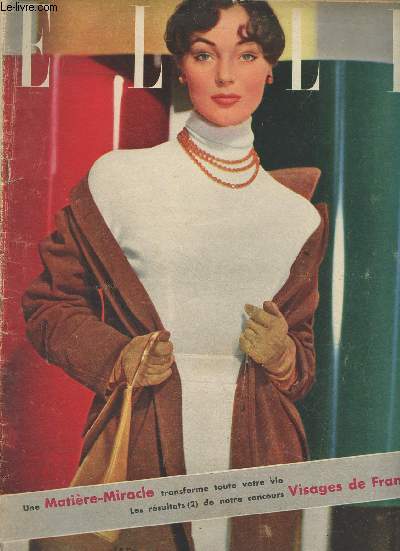 Elle n476 24 janv. 1955 - Une grande toile se lve : Sophia Loren - A Tokyo, Ahtnes, Washington, elles seront les premires dames de France - La mode est  la guitare - Savez-vous que vous vivez  l' 