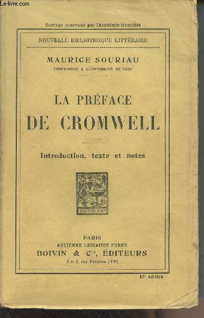 La prface de Cromwell (Introduction, texte et notes) - 