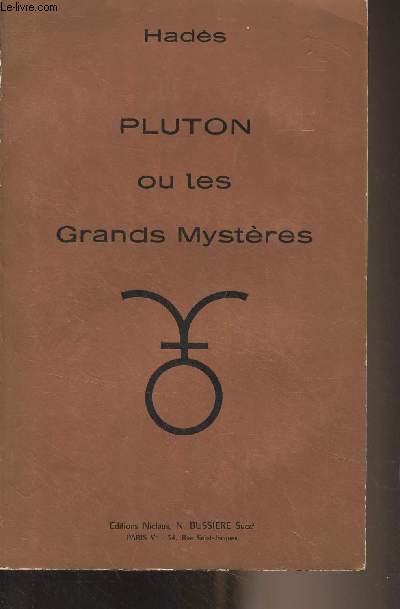 Pluton ou les grands mystres