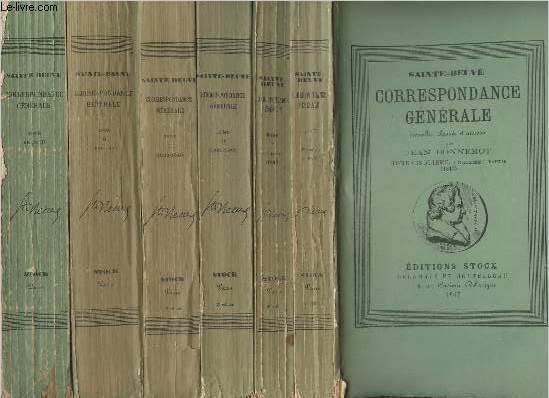 Correspondance gnrale (recueillie, classe et annote par Jean Bonnerot) en 6 tomes