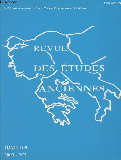 Revue des tudes anciennes - Tome 105 n3 - 2003 - Peter Hermann (1927-2002) - Le sige de Rhodes par Dmtrios et 
