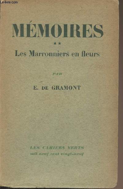 Mmoires - 2 - Les marronniers en fleurs - 