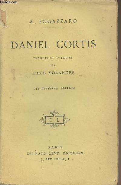 Daniel Cortis (18e dition)