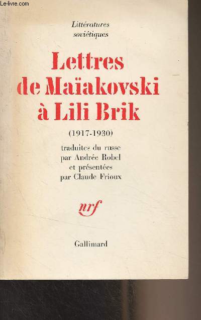 Lettres de Maakovski  Lili Brik (1917-1930) - 