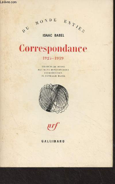 Correspondance, 1925-1939 - 