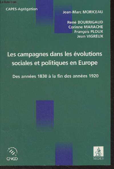 Les campagnes dans les volutions sociales et politiques en Europe, des annes 1830  la fin des annes 1920 - 
