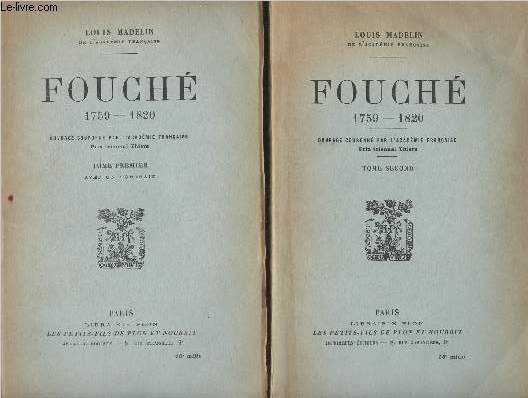 Fouch, 1759-1820 - En 2 volumes